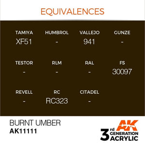 AK Interactive AK11111 BURNT UMBER – STANDARD 17 ml – imagen 3