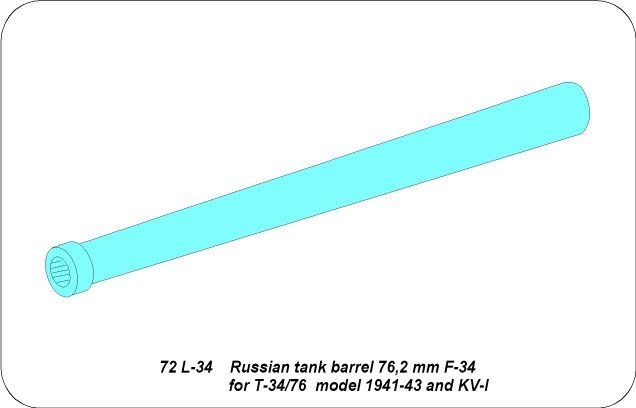 Canon Aber 72L-34 ZiS-5/F-34 pour KV-1 et T-34/76 (version tardive) / Canon russe de 76,2 mm ZiS-5/F-34 pour KV-1 et T-34/76 (version tardive) au 1/72 – image 7