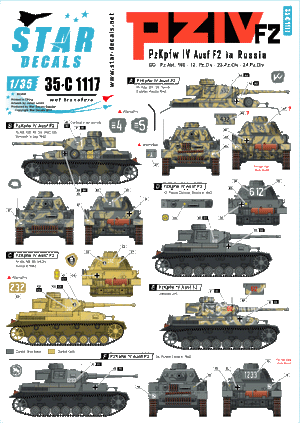 Star Decals 35-C1117 PzKpfw IV F2 en Russie 1/35