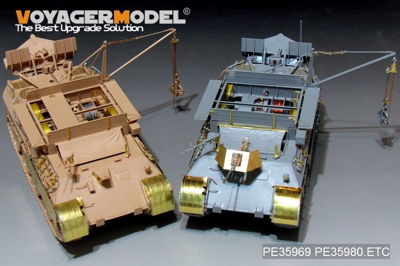 Maquette Voyager PE35980 Bergepanther Ausf.A allemand de la Seconde Guerre mondiale (type tardif, porte-outils Panther G) - Base pour TAKOM 2101 au 1/35 – Bild 18