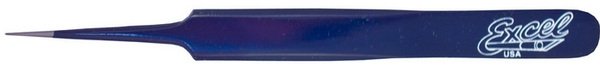 Pince à épiler à pointe droite Excel Hobby Tools 30424 (bleue)