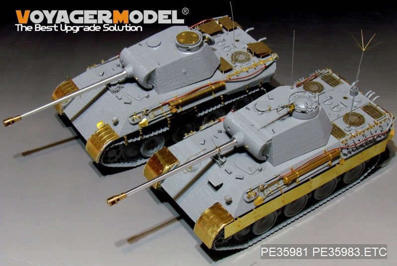 Maquette Voyager PE35981 Char Panther A allemand de la Seconde Guerre mondiale (modèle de base) pour TAKOM au 1/35 – Bild 21