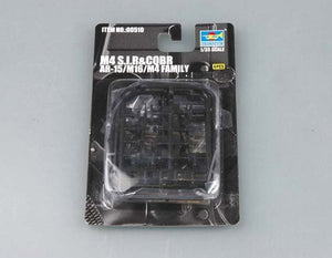 Trumpeter 00510 Mitrailleuse américaine AR-15/M16/M4 FAMILLE M4 SIR et COBR 1/35