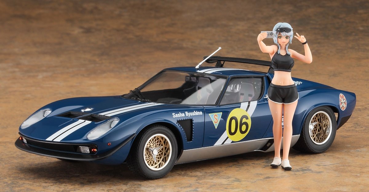Hasegawa SP556 Wild Egg Girls Lamborghini Jota SVR &amp;quot;Sasha Ilyushina&amp;quot; avec figurine 1/24 – image 2