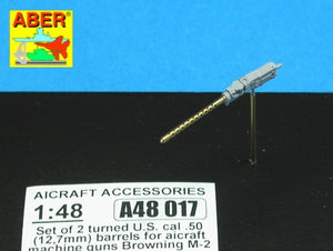Aber A48 017 Jeu de 2 canons standard de calibre .50 (12,7 mm) pour mitrailleuses d&amp;#39;avion américaines Browning M2 (1/48) – Bild 5