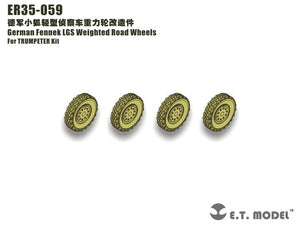 Roues de route lestées ET Model ER35-059 Fennek LGS allemand pour TRUMPETER 1/35