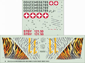 Décalcomanies ModelMaker D48204 F/A-18C Force aérienne suisse, NATO Tiger Meet 2023 1/48 – image 2