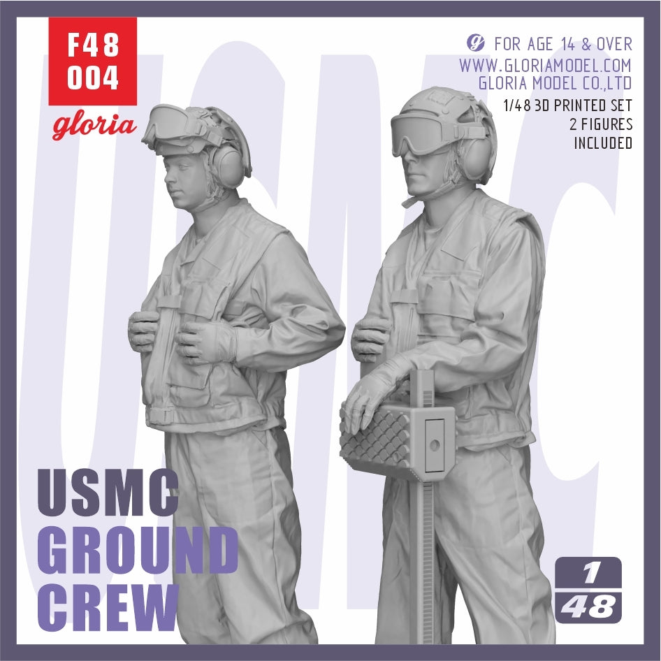 Gloria F48004 USMC LHA/LHD Équipe au sol 2 figurines 1/48