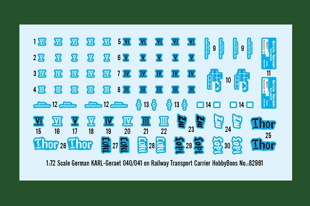 Hobby Boss 82961 Camion allemand KARL-Geraet 040/041 sur châssis de transport ferroviaire 1/72 – image 3