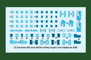 Hobby Boss 82961 Camion allemand KARL-Geraet 040/041 sur châssis de transport ferroviaire 1/72 – image 3