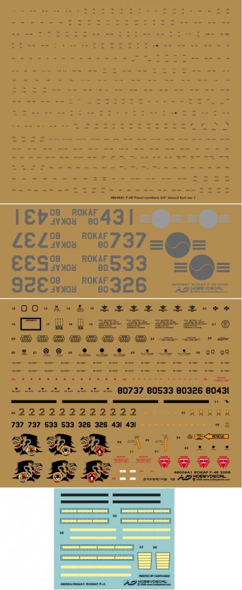 HobbyDecal AL48006V1 ROKAF F-4E 17e FW, 2008 1/48 – immagine 4