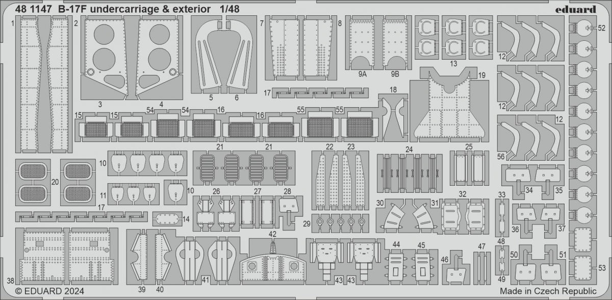 Eduard 481147 B-17F train d'atterrissage extérieur EDUARD 1/48