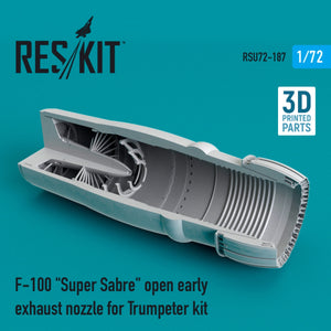 RESKIT RSU72-0187 F-100 « SUPER SABER » TUYÈRE D&amp;#39;ÉCHAPPEMENT OUVERTE (VERSION RAPIDE) POUR MAQUETTETER 1/72 – imagen 2