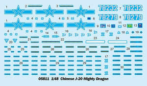 Trumpeter 05811 J-20 Mighty Dragon chinois 1/48 – immagine 9
