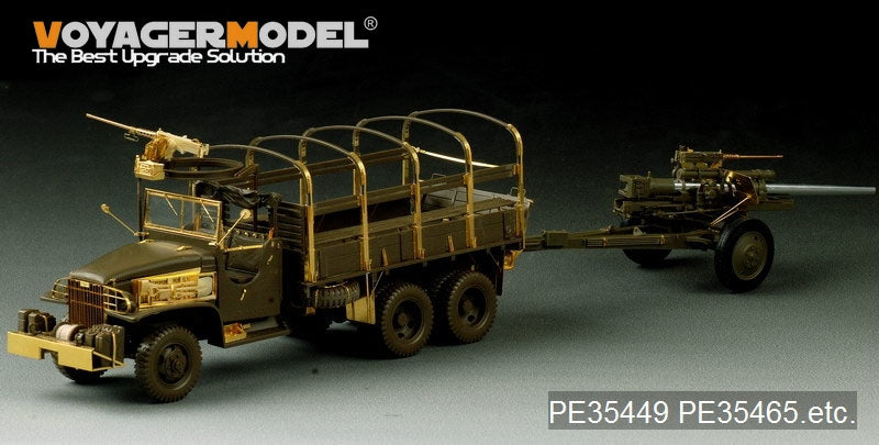 Maquette Voyager PE35449 Seconde Guerre mondiale, canon antichar américain M5 de 3 pouces avec obusier M1 ou de 105 mm, affût M2A1, kit 2 en 1 pour AFV CLUB 35S64 et 35160, échelle 1/35 – Bild 9