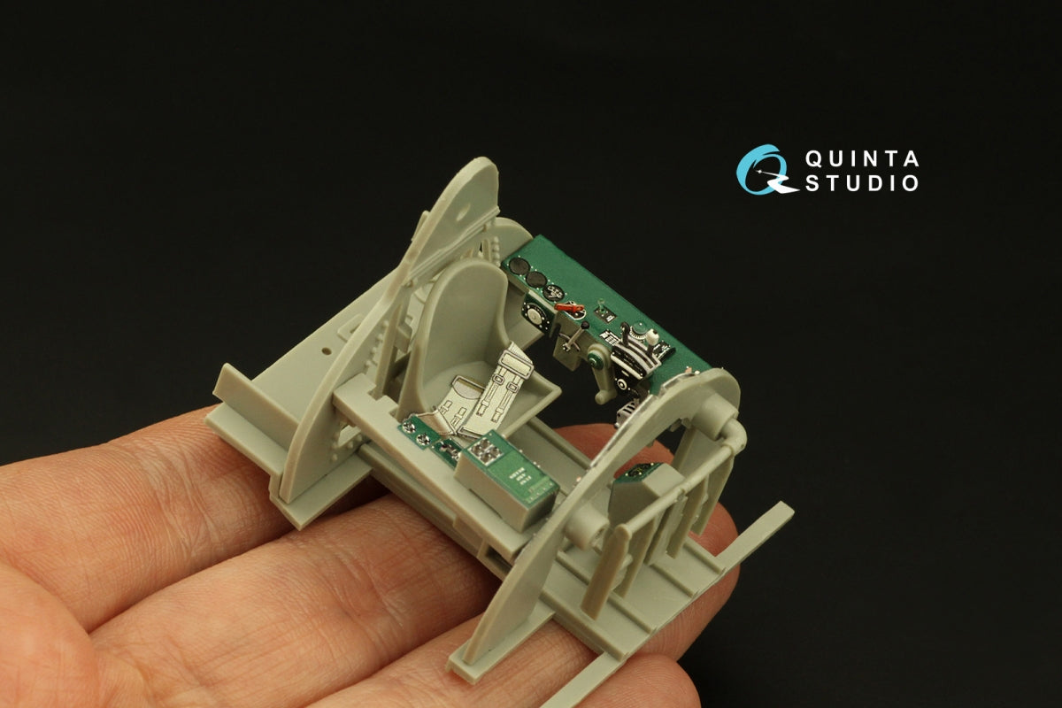 Intérieur coloré imprimé en 3D sur papier décalcomanie pour F4F-3 Wildcat (Trumpeter) de Quinta Studio QD32186, échelle 1/32  – image 7
