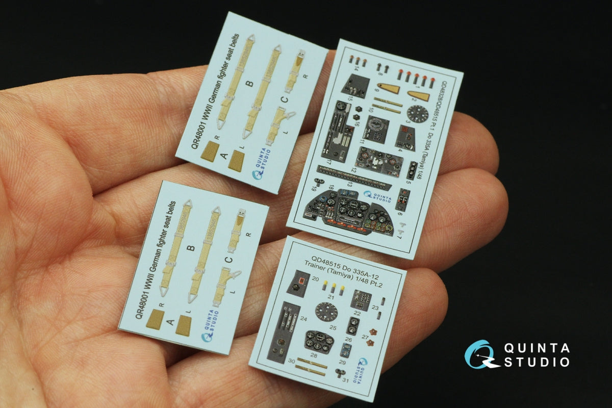 Intérieur imprimé en 3D et coloré sur papier décalcomanie Quinta Studio QD48515 Do 335A-12 Trainer (Tamiya) 1/48 – Bild 3