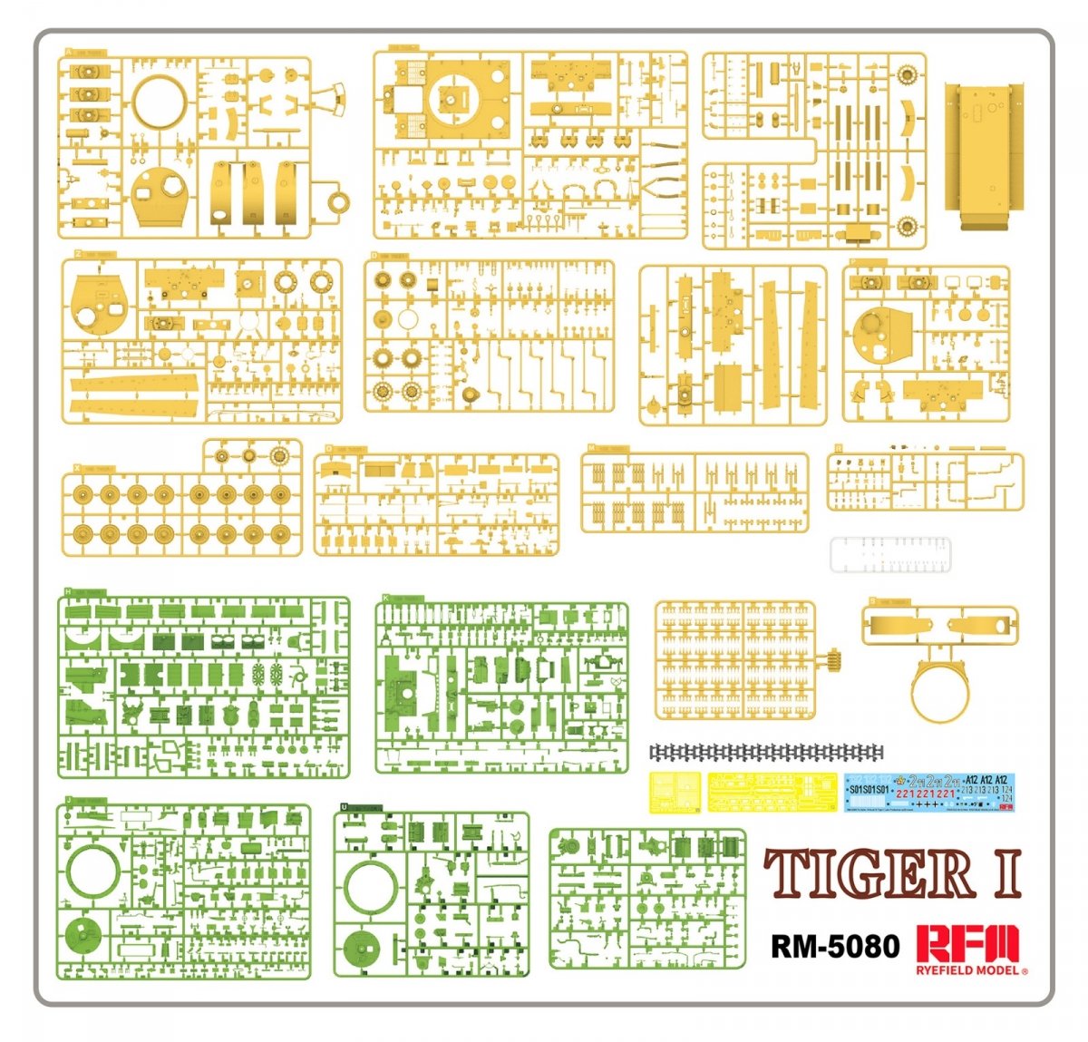Rye Field Model 5080 Tiger I Late Production Zimmerit &amp;amp; Full Interior 1/35 – zdjęcie 7