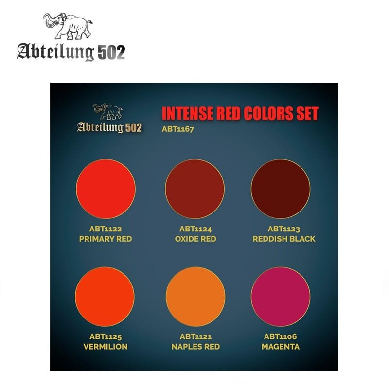 502 Abteilung ABT1167 – ENSEMBLE DE COULEURS ROUGES INTENSE (6pcs)  – image 2
