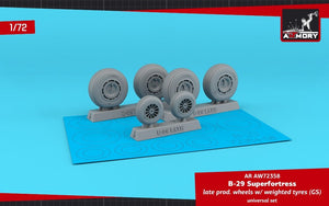 Armory Models AW72358 B-29 Superfortress roues de production tardive avec pneus lestés (GS) 1/72