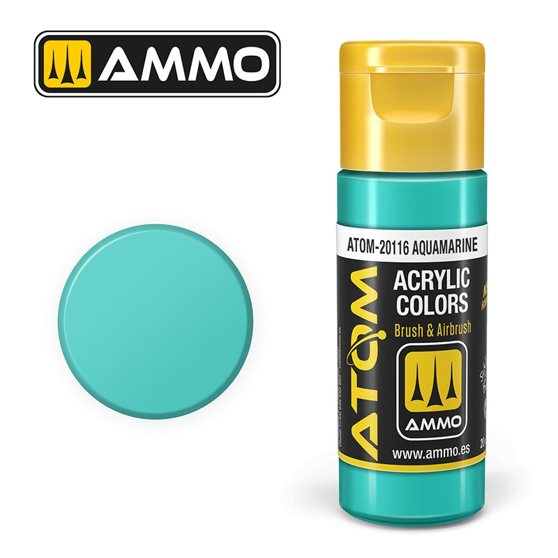 MUNITIONS de Mig Jimenez 20116 ATOM COLOR Aigue-marine 20ml