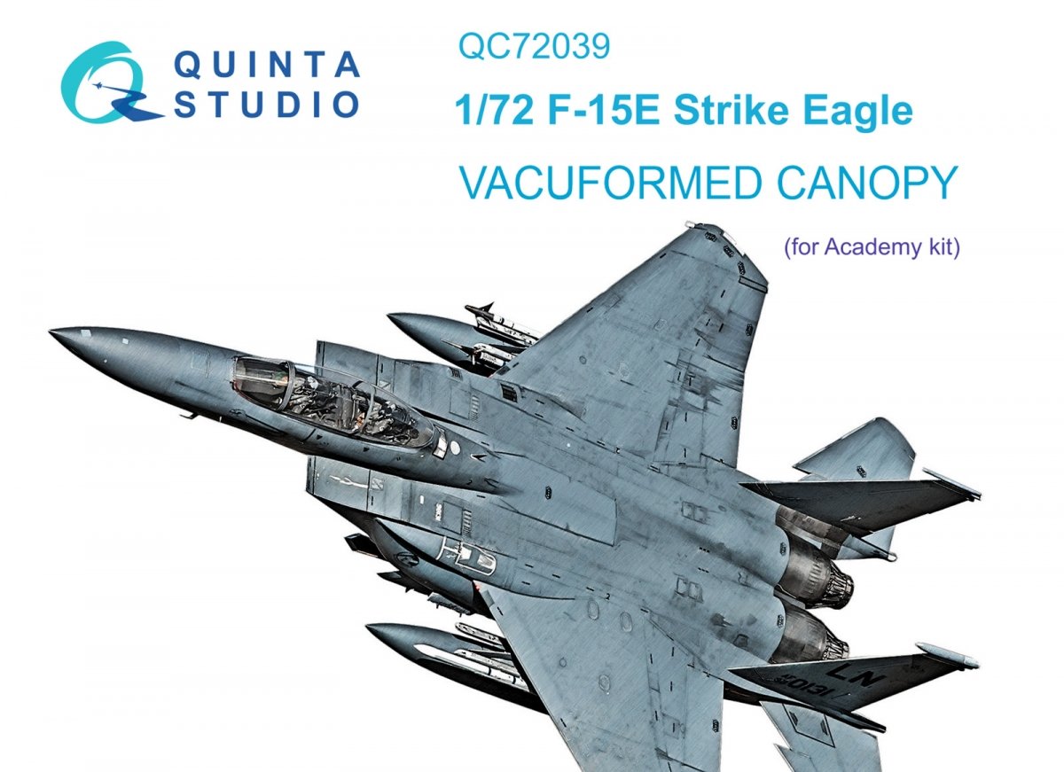 Quinta Studio QC72039 F-15E verrière transparente sous vide (Academy) 1/72 