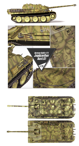 Academy 13539 German Sd.Kfz. 173 Jagdpanther Ausf.G1 1/35 – zdjęcie 4