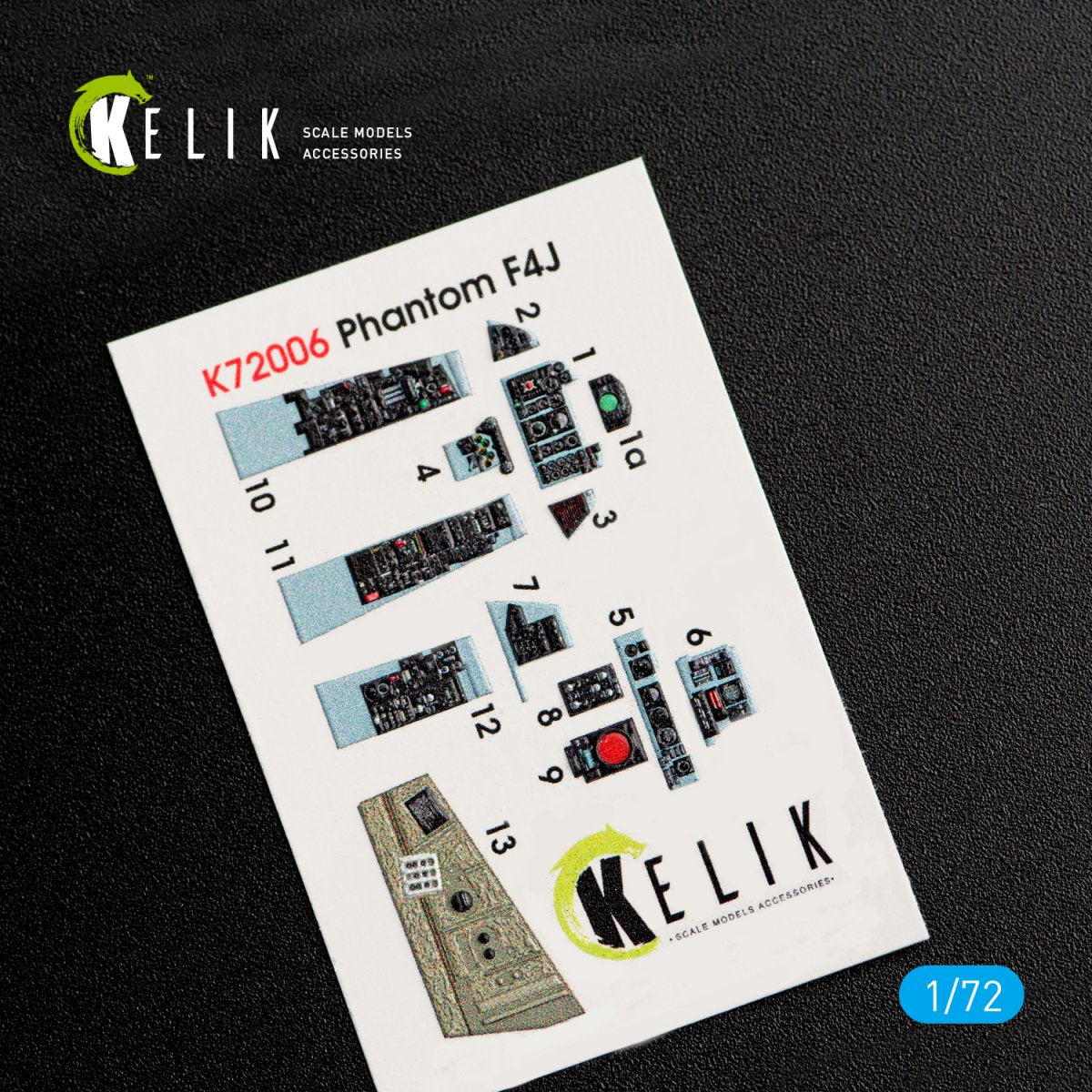 Décalcomanies 3D intérieures KELIK K72006 F-4J « PHANTOM II » pour maquette Finemolds au 1/72 – image 4