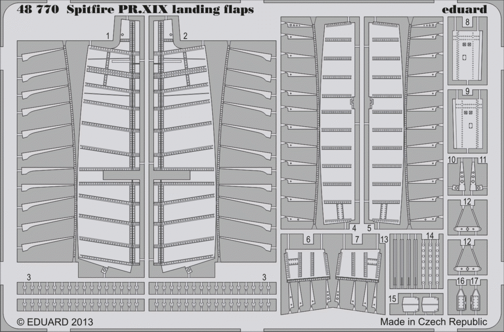 Eduard 48770 Spitfire PR. XIX volets d&amp;#39;atterrissage 1/48 Airfix