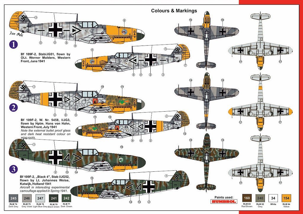 Maquette AZ7531 Messerschmitt Bf-109F-4 As 1/72 – Bild 2