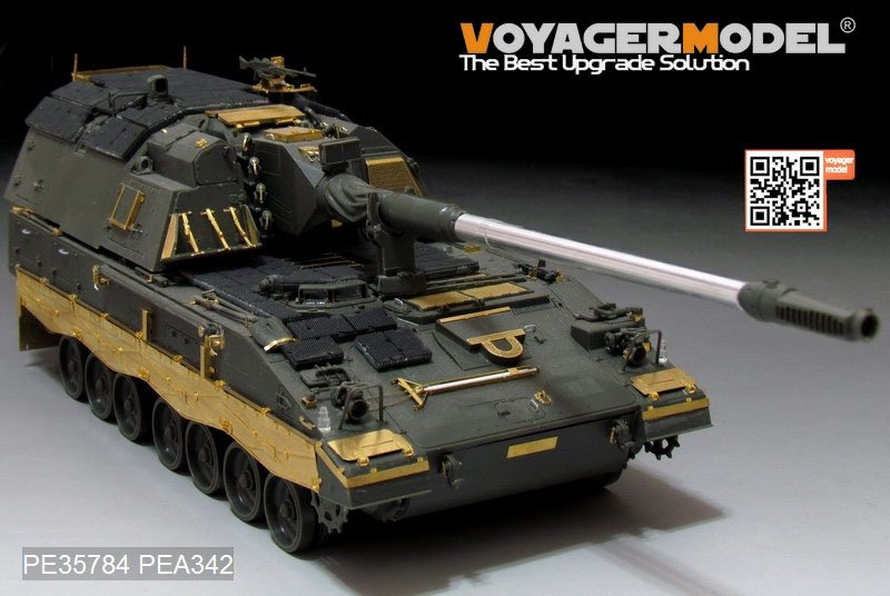 Maquette Voyager PE35784, canon automoteur allemand moderne PzH2000 avec blindage de base (embase d&amp;#39;antenne incluse) (pour MENG TS-019) 1/35 – image 2