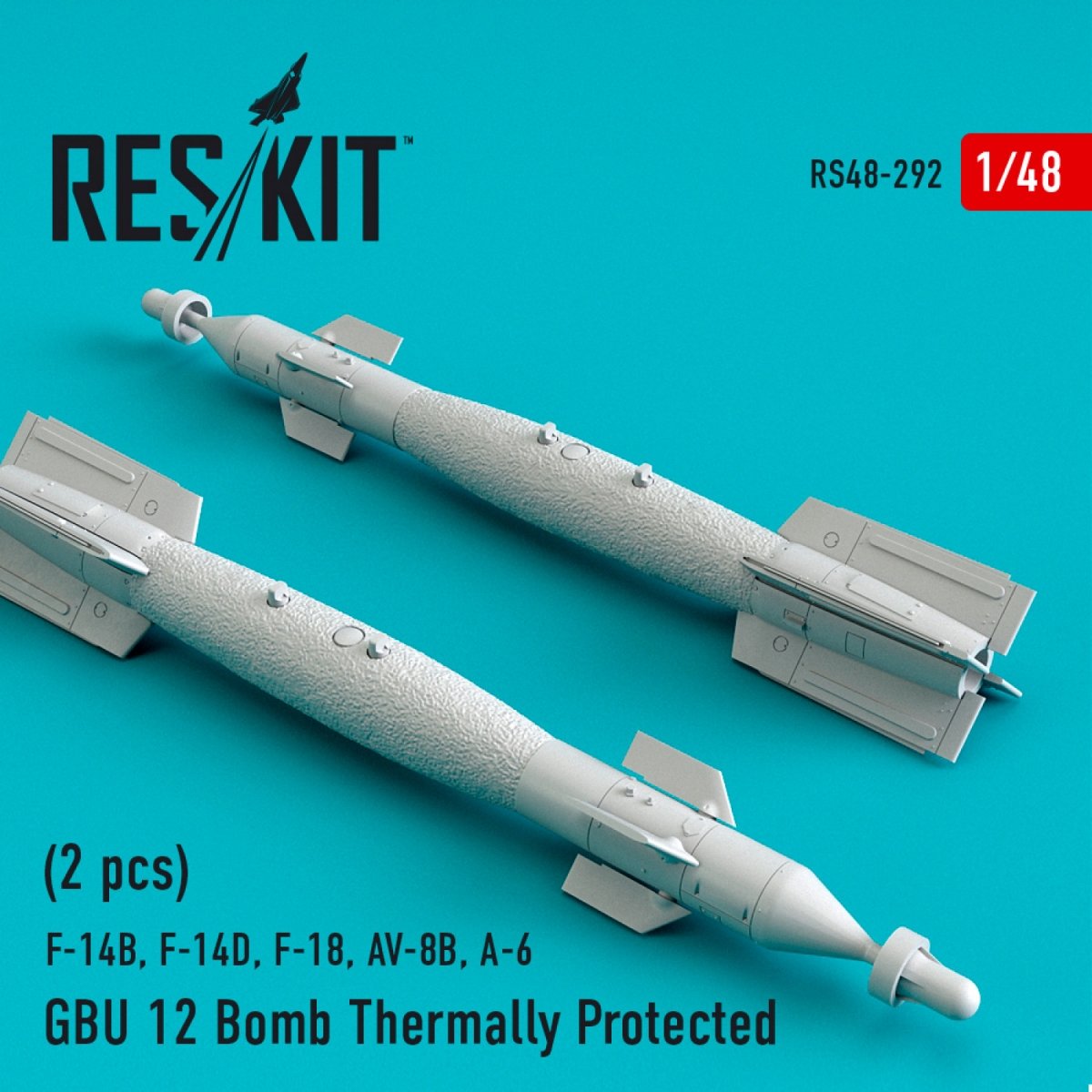 RESKIT RS48-0292 GBU-12 BOMBES À PROTECTION THERMIQUE (2 PIÈCES) 1/48
