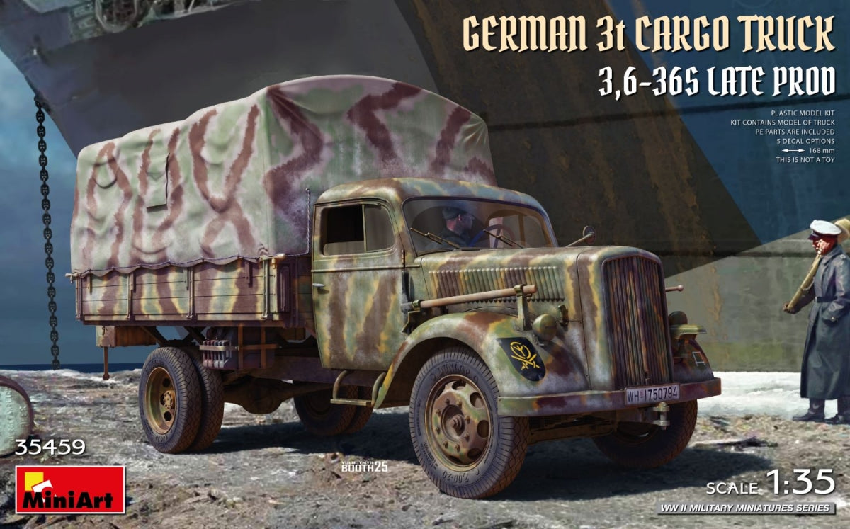 MiniArt 35459 Camion cargo allemand 3 tonnes, production tardive, échelle 1/35