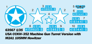 J&amp;#39;adore le kit 63567 CCKW-352 avec obusier M2A1 de 105 mm - Version tourelle mitrailleuse 1/35 – image 4
