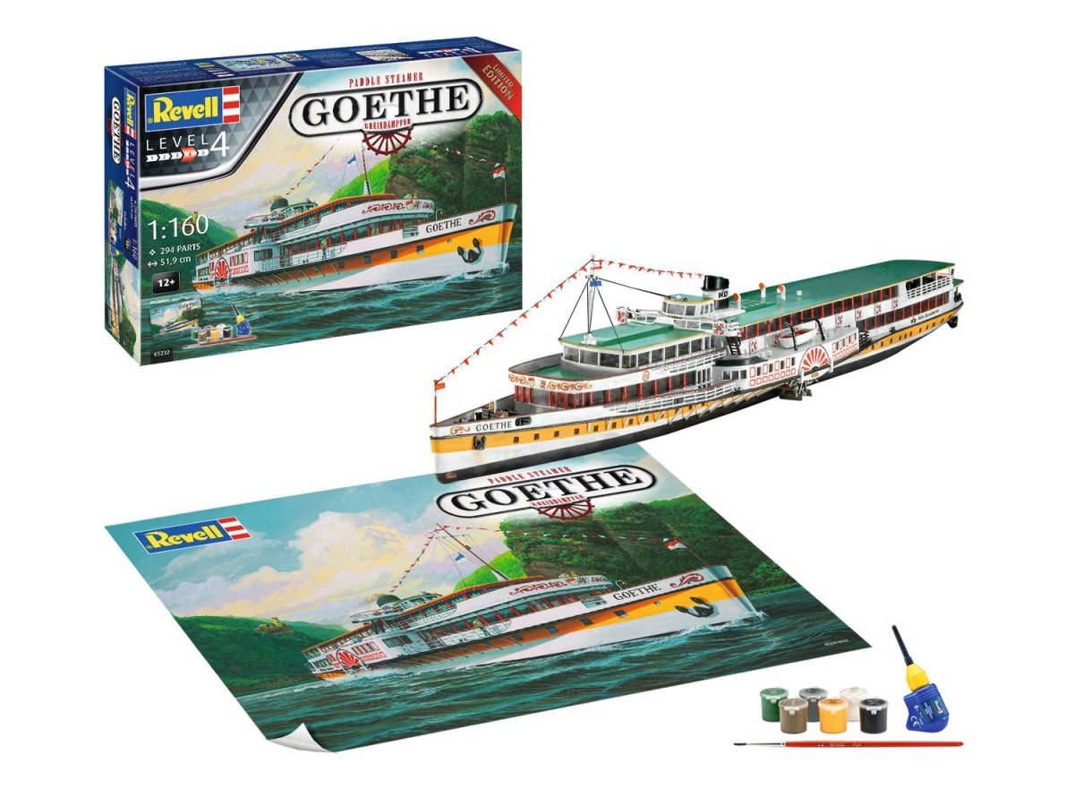 Revell 05232 Rheindampfer Goethe Zestaw z akcesoriami modelarskimi 1/160 – zdjęcie 2