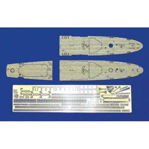Aoshima 05027 IJN KATORI CLASS PONT EN BOIS ET ENSEMBLE DE PIÈCES PHOTO-DÉTACHÉES 1/700