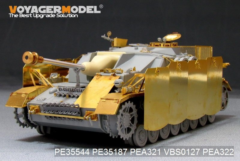 Jupes de blindage latérales pivotantes à montage sur pivot pour StuG.IV allemand de la Seconde Guerre mondiale (pour DRAGON) - Maquette Voyager PEA321 - Échelle 1/35 – image 9