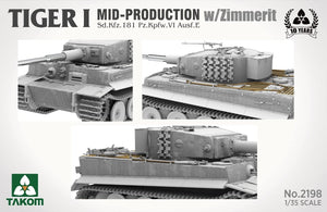 Takom 2198 Tiger I Mid-Production avec Zimmerit Sd.Kfz. 181 Pz.Kpfw. VIAusf. E 1/35 – immagine 3