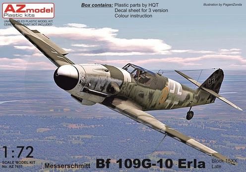 Maquette AZ7611 Bf-109G-10 Erla Block 15XX fin 1/72