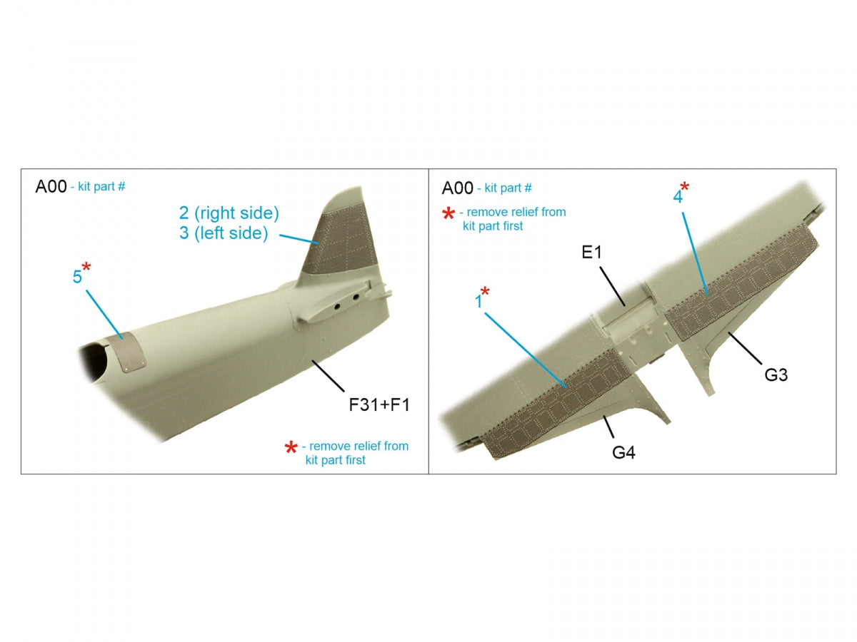 Quinta Studio QP48031 Yak-9T Rabats et panneaux (Zvezda) 1/48 – image 2