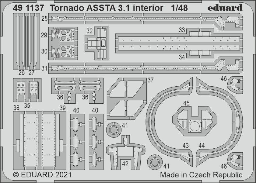 Intérieur Eduard 491137 Tornado ASSTA 3.1 pour Revell 1/48 – image 2