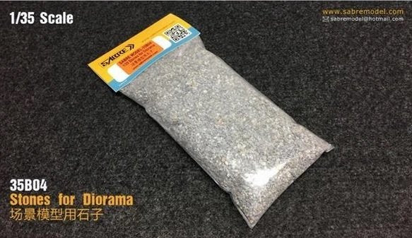 Pierres de rail réalistes Saber Model 35B04 pour diorama Schotter 1/35