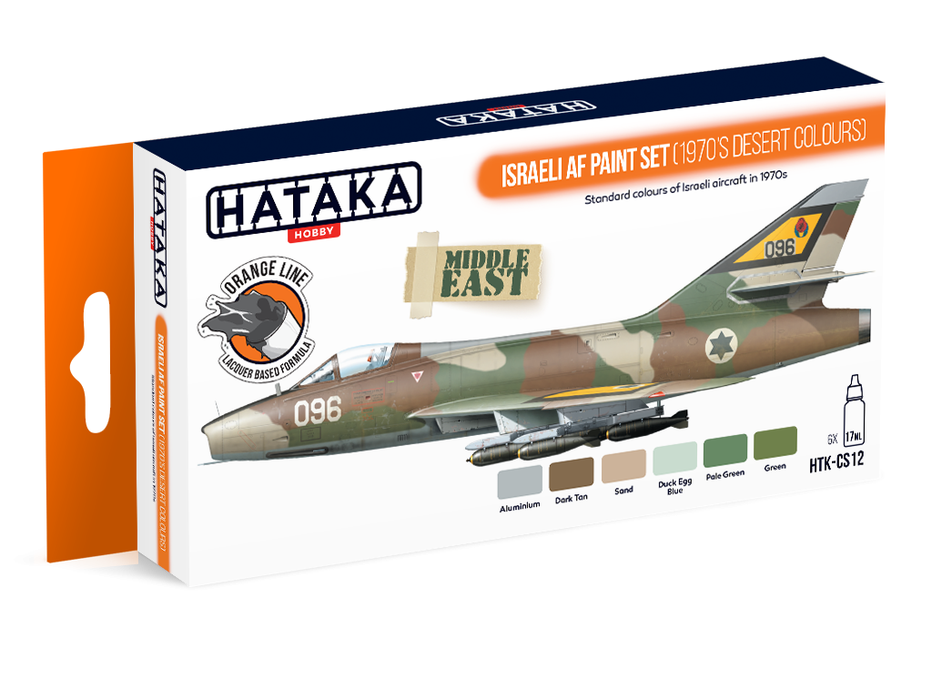 Hataka HTK-CS12 Israeli AF paint set (1970's desert colors) (6x17ml)
