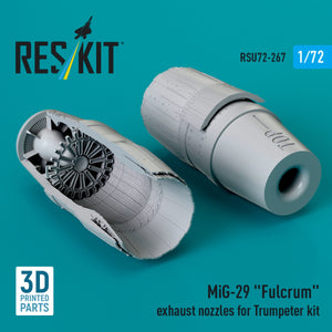 RESKIT RSU72-0267 Tuyères d&amp;#39;échappement MiG-29 « Fulcrum » pour maquette Trumpeter (impression 3D) 1/72 – Bild 2