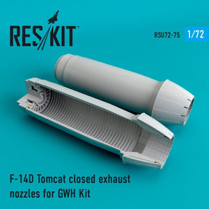 RESKIT RSU72-0075 Buses d&amp;#39;échappement fermées pour F-14D Tomcat, maquette Great Wall Hobby au 1/72
