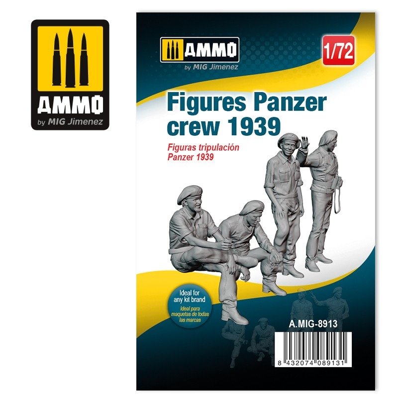 Munitions du Mig 8913 Figuras Panzer équipage 1939 1/72