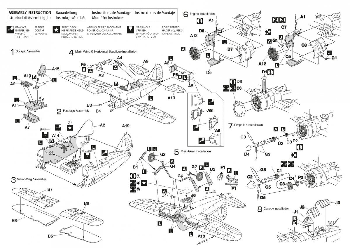 Hobby 2000 72064 Brewster F2A-1/2 Buffalo (HASEGAWA + CARTOGRAF + MASQUES) 1/72  – Bild 2