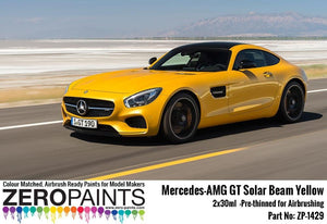 Zero Paints ZP-1429 Mercedes-AMG GT Jaune Rayon Solaire, kit de peinture 2 x 30 ml