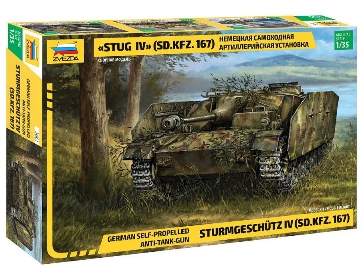 Zvezda 3661 German Self-Propelled Anti-Tank-Gun Sturmgeschütz IV (Sd.Kfz.167) 1/35