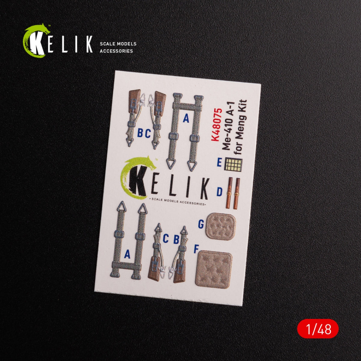KELIK K48075 Messerschmitt Me-410 A1 autocollants 3D intérieurs pour kit modèle Meng 1/48 – image 3